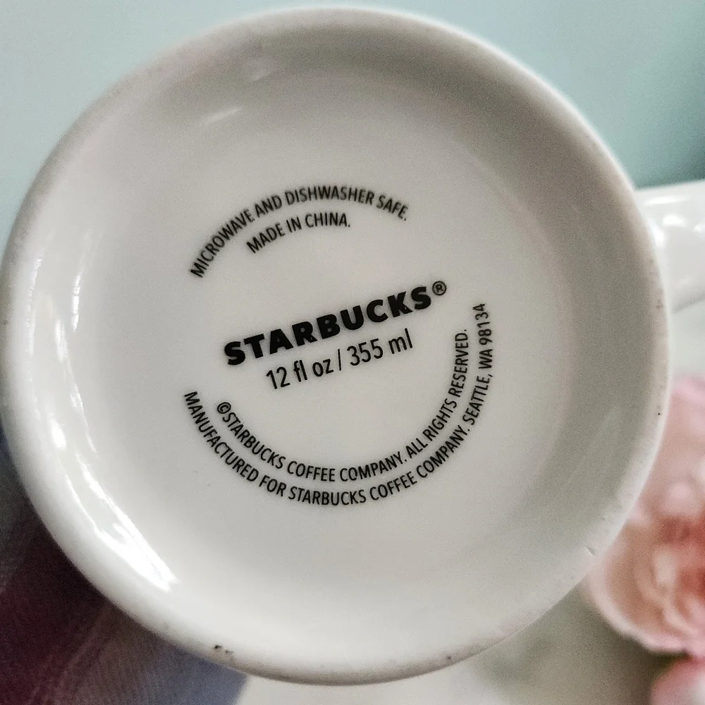 Starbucks Classic 12oz Coffee Mug‎ White Ceramic Green Mermaid
